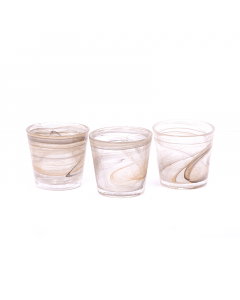 Small black brown mug set