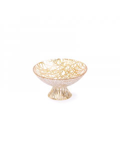Small golden serving bowl
