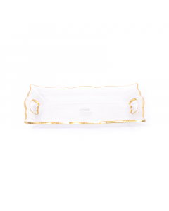 Small golden glass tray