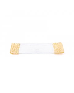 Small golden glass serving dish
