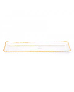 Rectangular glass tray