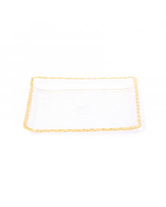 Gold square glass plate