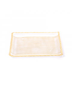Gold square glass plate