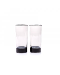 A set of Turkish crystal water cups, 6 pieces, black