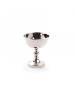 Small silver serving scarf with base