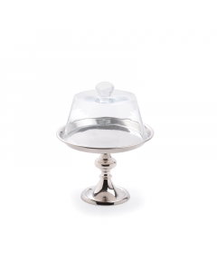 Silver serving carrier with cover