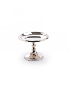 Small silver circular serving scarf with base