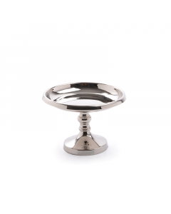 Small silver circular serving scarf with base