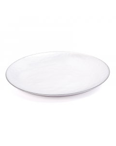 silver glass serving dish