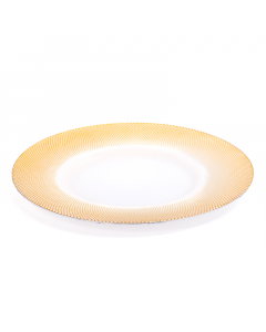 golden glass serving bowl