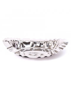 Silver steel serving plate