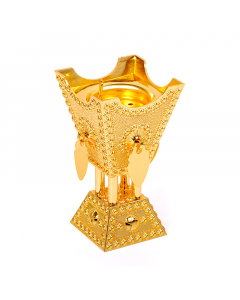 Medium golden incense burner