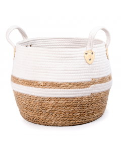 Large cotton hand woven basket