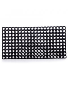 Door carpets with black circles