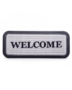 Door rugs with phrase