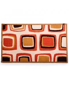 Door carpets with red squares