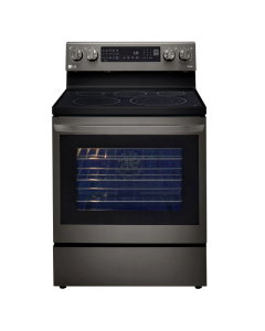 LG Ceramic Stove with Electric Oven with Air Fryer 5 Burners Black