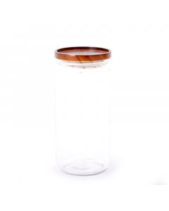 Wood cover glass jar 1900 ml