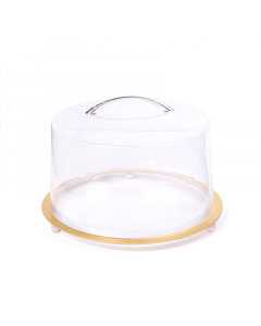 Gilded acrylic cake serving plate