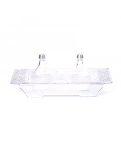 Silver acrylic dessert and nuts serving set