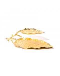 Gold leaf serving dish